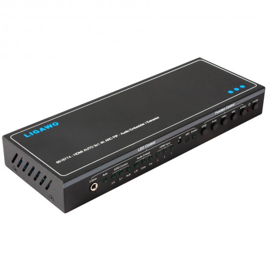  Ligawo ® 6518774 HDMI 3x1 4K + De-/ Embedder SPDIF Cinch ARC EDID PIP 