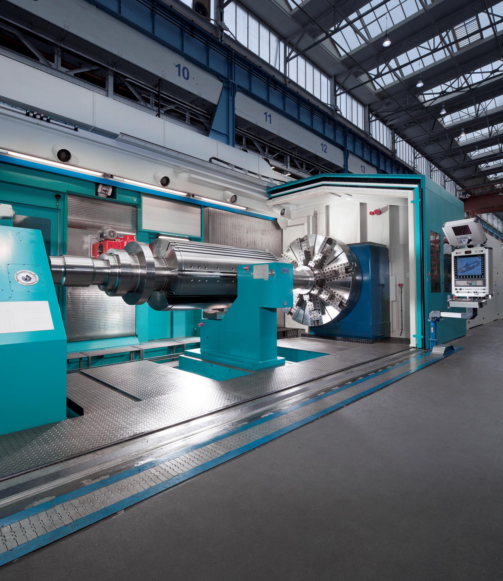 Das Horizontal-Bearbeitungszentrum der Siemens AG bearbeitet Werkstücke mit Gewichten bis zu 180 t Das Horizontal-Bearbeitungszentrum der Siemens AG bearbeitet Werkstücke mit Gewichten bis zu 180 t