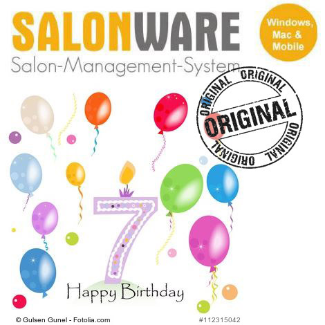 Das Friseur-Kassensystem SALONWARE feiert in diesem Jahr ihren siebten Geburtstag. (Bildquelle: #112 Das Friseur-Kassensystem SALONWARE feiert in diesem Jahr ihren siebten Geburtstag. (Bildquelle: #112