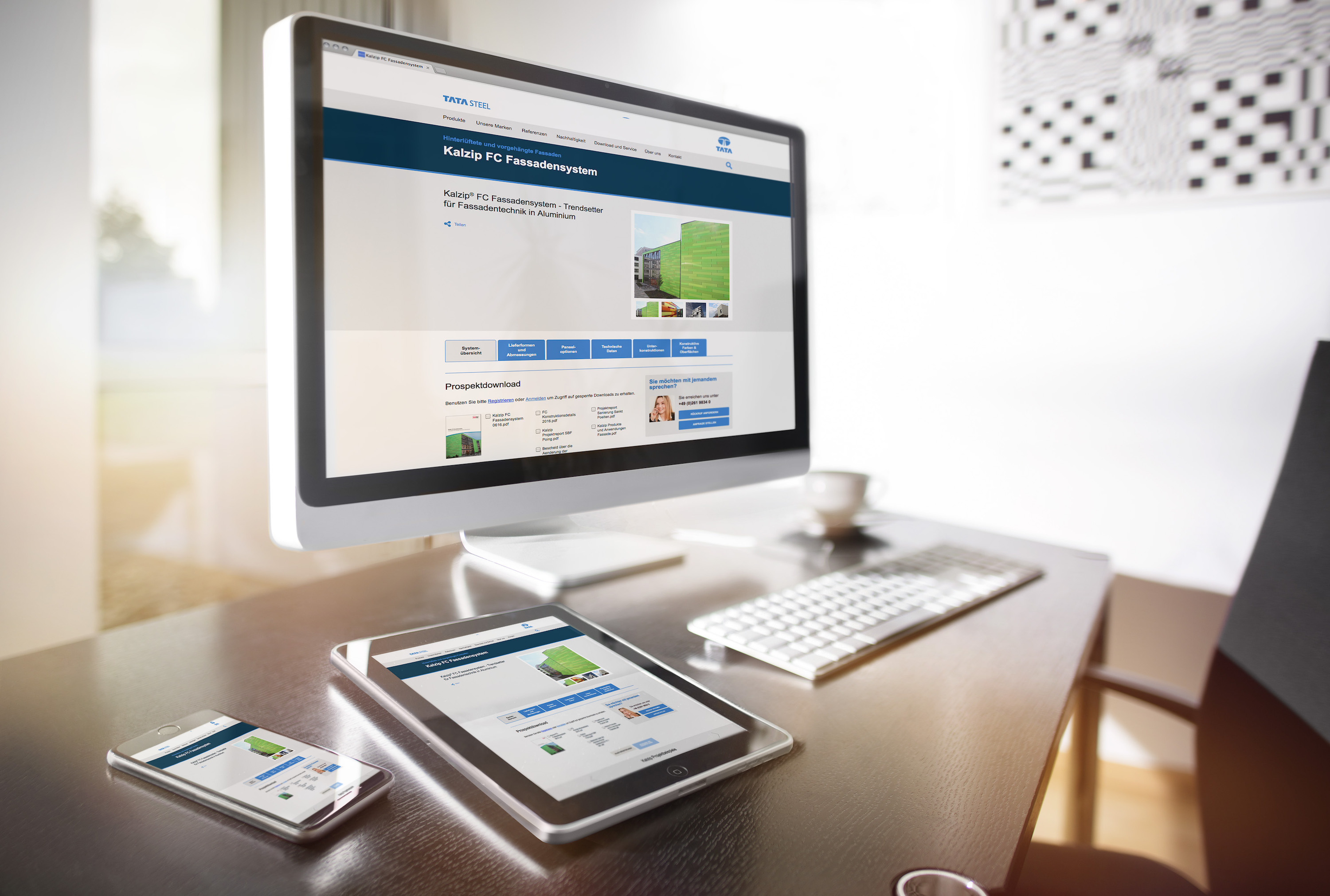 Der neue Webauftritt von Kalzip ist online. (Bildquelle: @ Kalzip) Der neue Webauftritt von Kalzip ist online. (Bildquelle: @ Kalzip)
