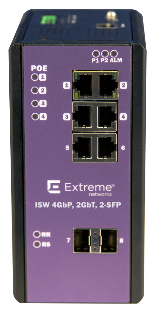 Extreme-Networks Industrial-Switch 4GbP-2GbT-2-SFP FRONT (Bildquelle:©Extreme Networks) Extreme-Networks Industrial-Switch 4GbP-2GbT-2-SFP FRONT (Bildquelle:©Extreme Networks)