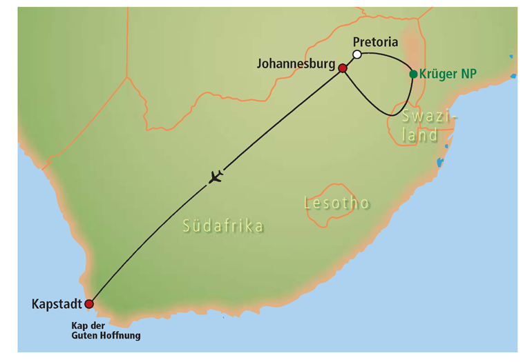 Südafrika-Rundreise Krügerpark und Kapstadt Südafrika-Rundreise Krügerpark und Kapstadt