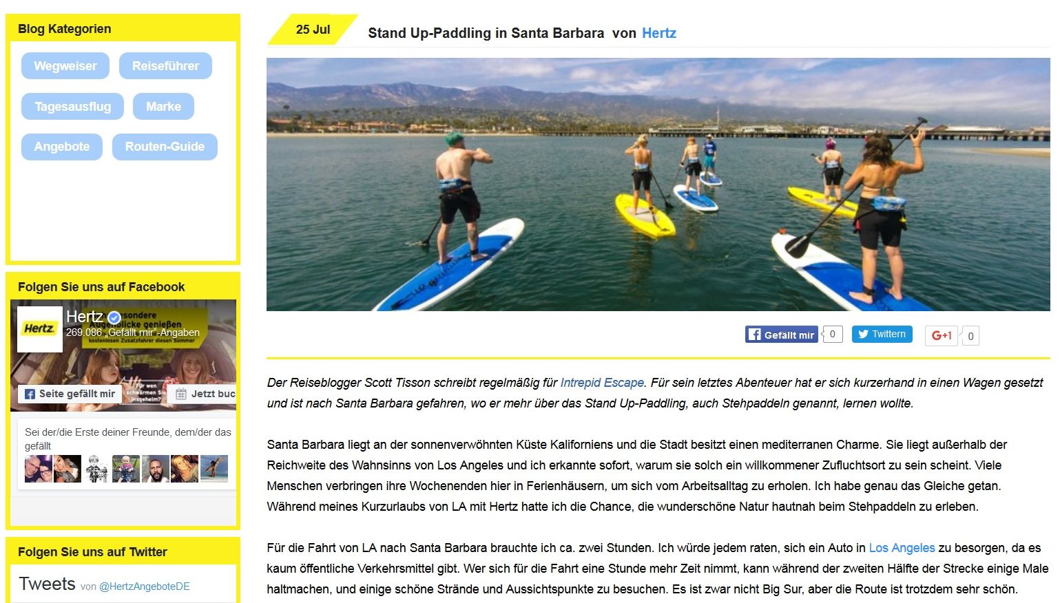 Der Hertz-Blog?On the Road?bietet Interessierten nützliche Tipps rund ums Reisen und Autofahren. (Bi Der Hertz-Blog?On the Road?bietet Interessierten nützliche Tipps rund ums Reisen und Autofahren. (Bi