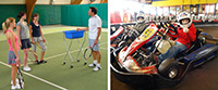 Tennisunterricht und GoKart in Yverdon (Grössere Fotos werden auf Anfrage zur Verfügung gestellt.)