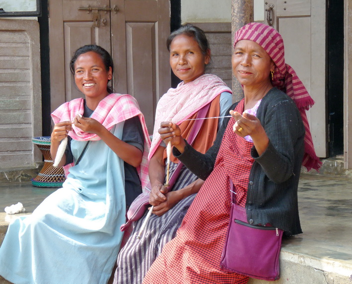 Spinnerinnen in Meghalaya Spinnerinnen in Meghalaya