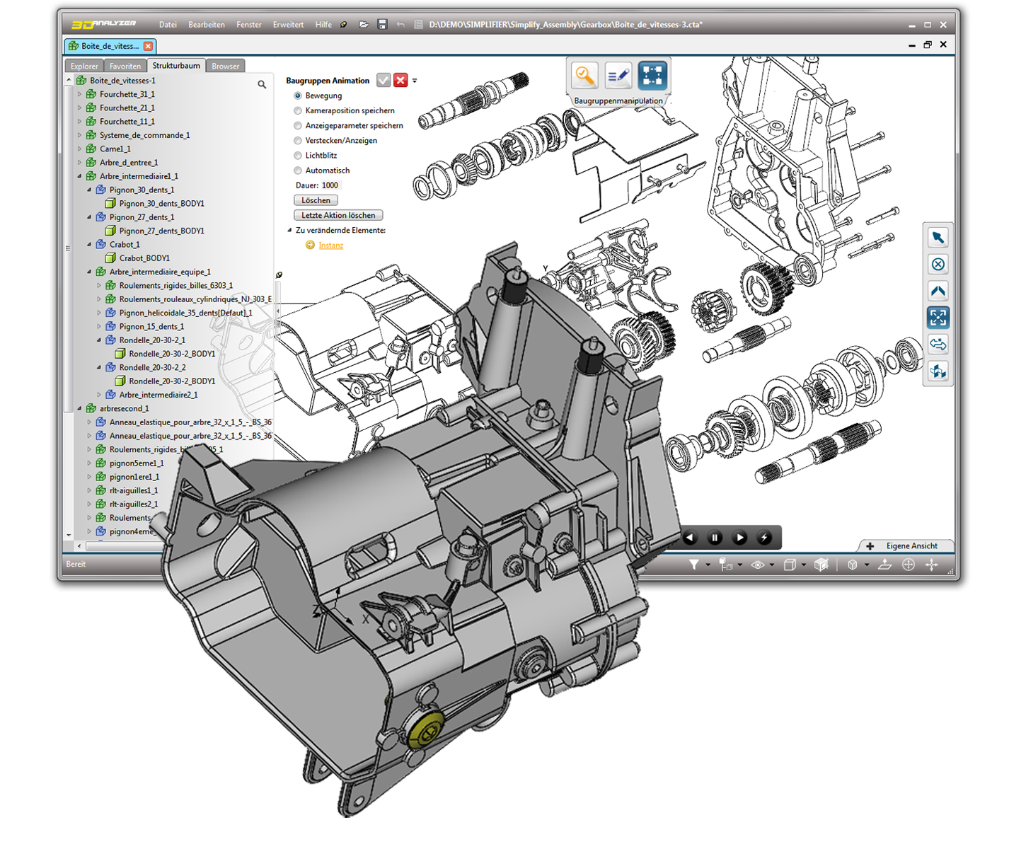 Neues Software-Tool vo CoreTechnologie: Explosionszeichnungen als interaktiver 3D-Film (Bildquelle: Neues Software-Tool vo CoreTechnologie: Explosionszeichnungen als interaktiver 3D-Film (Bildquelle: