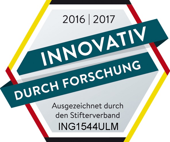 Forschungssiegel"Innovativ durch Forschung" (Bildquelle: Stifterverband) Forschungssiegel"Innovativ durch Forschung" (Bildquelle: Stifterverband)
