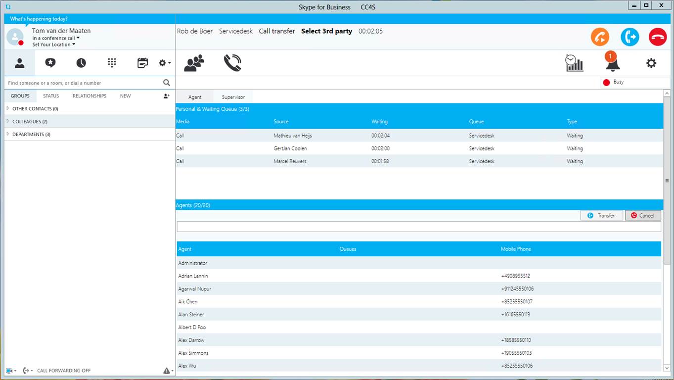 CC4Skype erweitert Skype for Business um wichtige Customer-Care-Funktionen, integriert in CRM. CC4Skype erweitert Skype for Business um wichtige Customer-Care-Funktionen, integriert in CRM.
