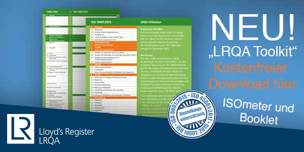 Toolkit für die Umstellung ISO 9001:2015/ISO 14001:2015 Toolkit für die Umstellung ISO 9001:2015/ISO 14001:2015