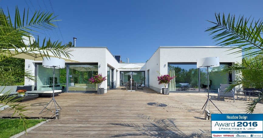 Hausbau Design Award 2016 - Traumhafter Heinz von Heiden U-Bungalow auf den 2. Platz gewählt Hausbau Design Award 2016 - Traumhafter Heinz von Heiden U-Bungalow auf den 2. Platz gewählt