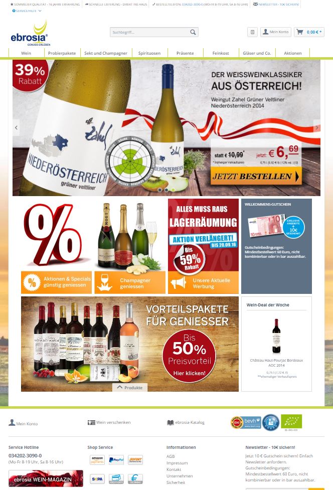 Weinshop ebrosia.de im neuen Look and Feel Weinshop ebrosia.de im neuen Look and Feel