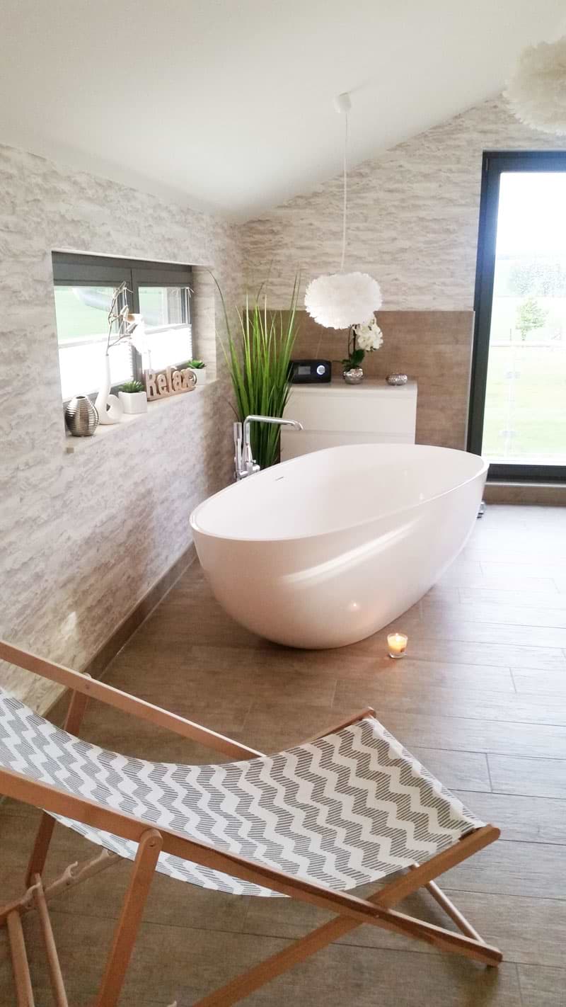 Freistehende Badewanne Mineralguss Piemont Medio