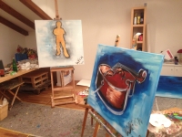Hauseigenes Künstleratelier 