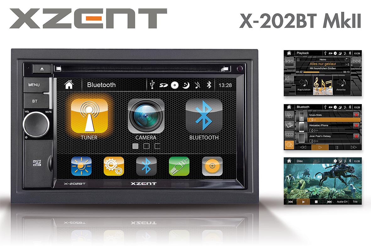 X-202BT MkII: 2-DIN Multimediasystem von XZENT X-202BT MkII: 2-DIN Multimediasystem von XZENT