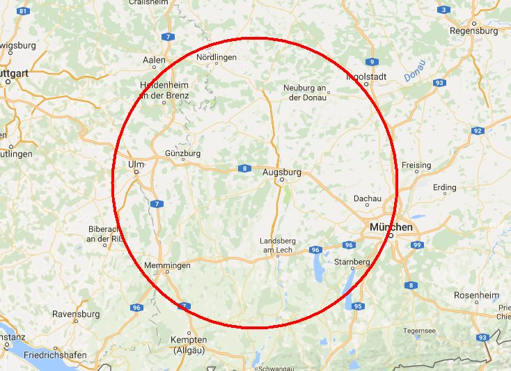 Unser derzeitiges Einzugsgebiet Unser derzeitiges Einzugsgebiet