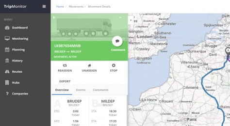 Screenshot aus dem TripMonitor von Astrata. Bild: Astrata
