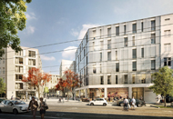 Visualisierung des Neubau-Ensembles Visualisierung des Neubau-Ensembles