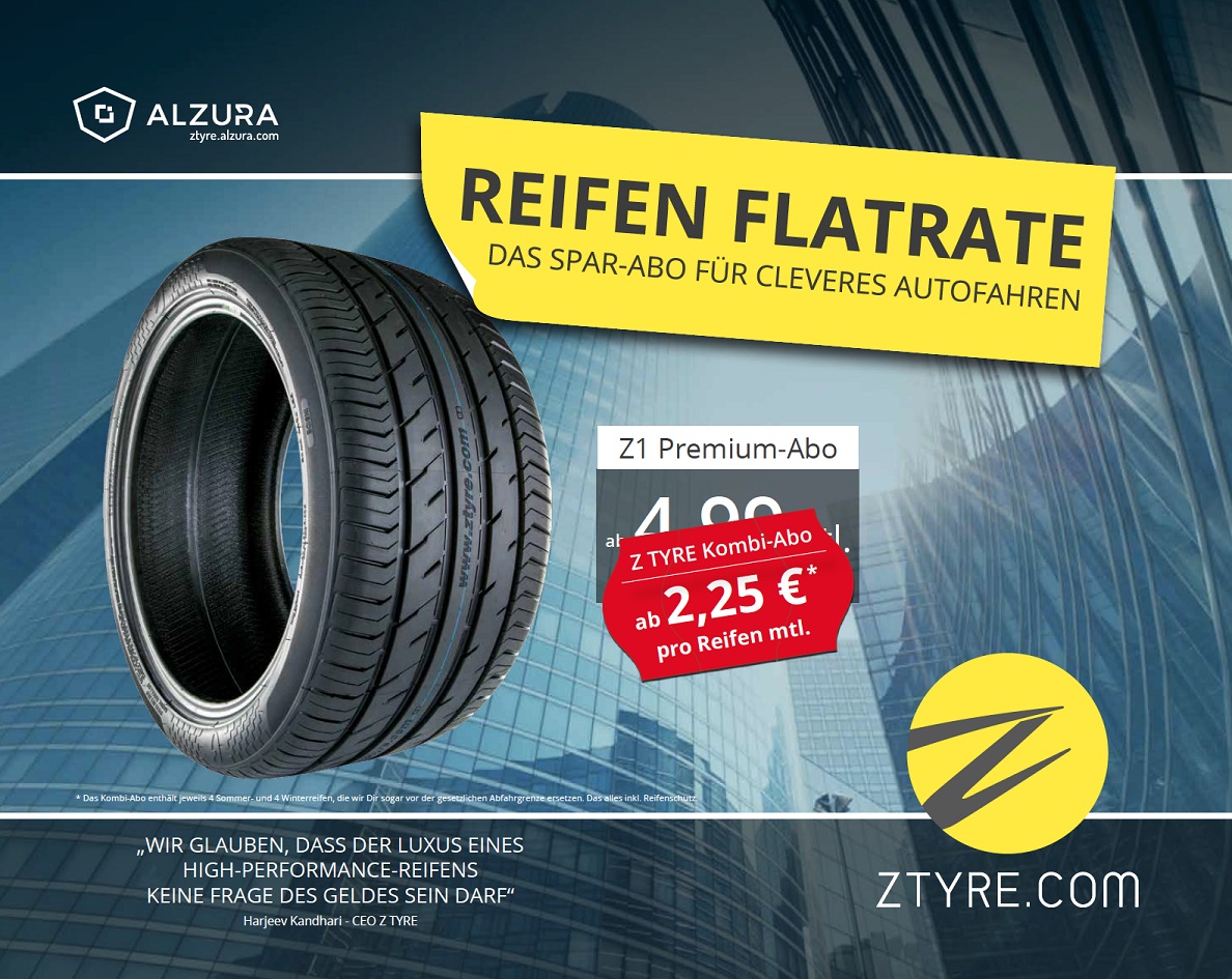 Reifen Flatrate von ALZURA/ Z Tyre Reifen Flatrate von ALZURA/ Z Tyre