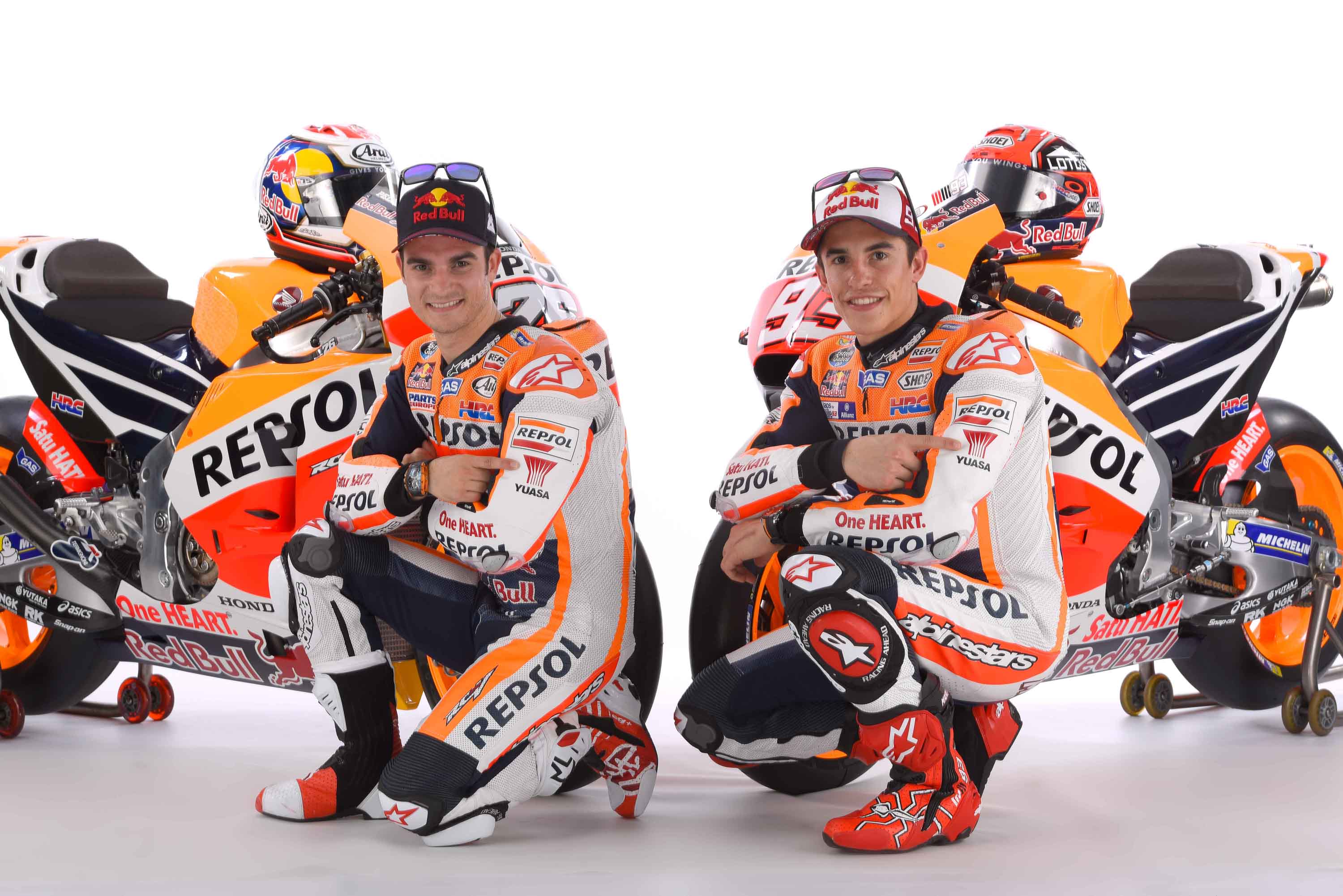YUASA rüstet Dani Pedrosa (li.) und Marc Marquez von der Honda Racing Corp. mit Batterien aus. YUASA rüstet Dani Pedrosa (li.) und Marc Marquez von der Honda Racing Corp. mit Batterien aus.