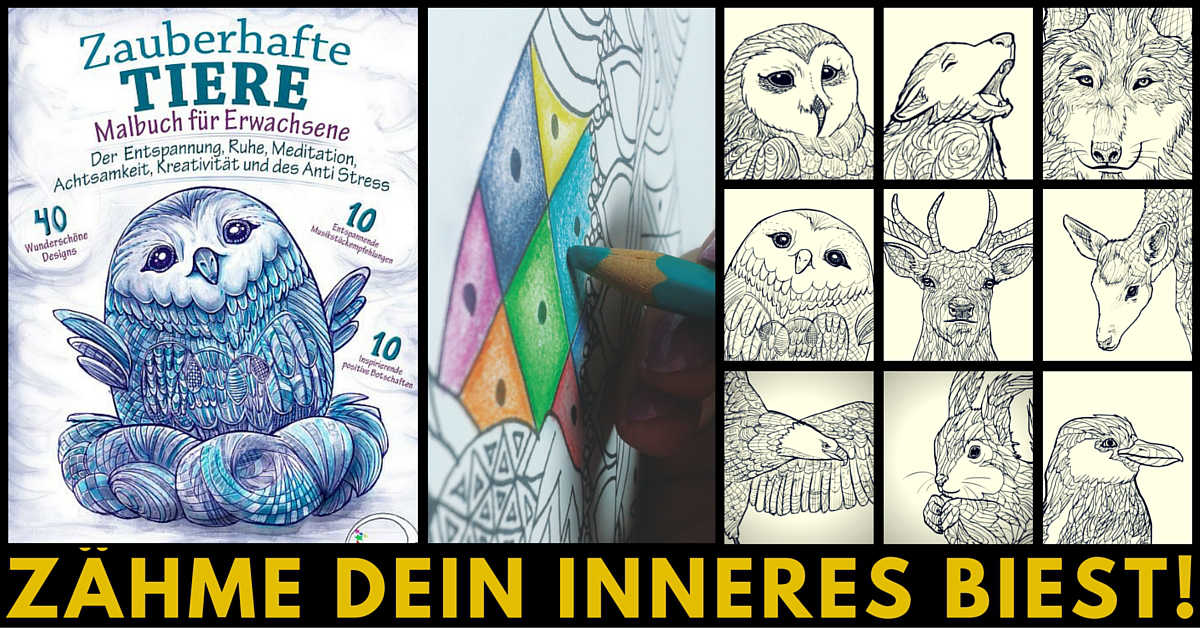 Über 40 wunderschöne Illustrationen garantieren Malspass für Wochen.
