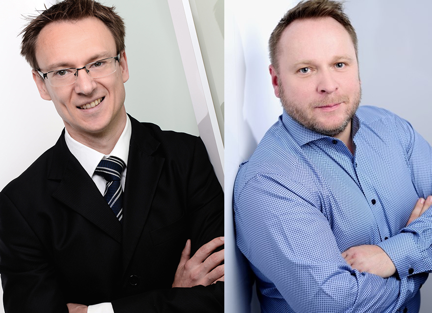 Jan Schendel, Competence Group IT Security H&D (li.); Nico Müller, Geschäftsführer DigiFors (re.