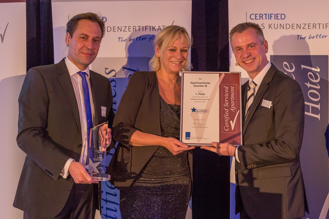 Verleihung des Certified Star-Award für ausgezeichnete Hotels (Bildquelle: Certified GmbH& Co. K