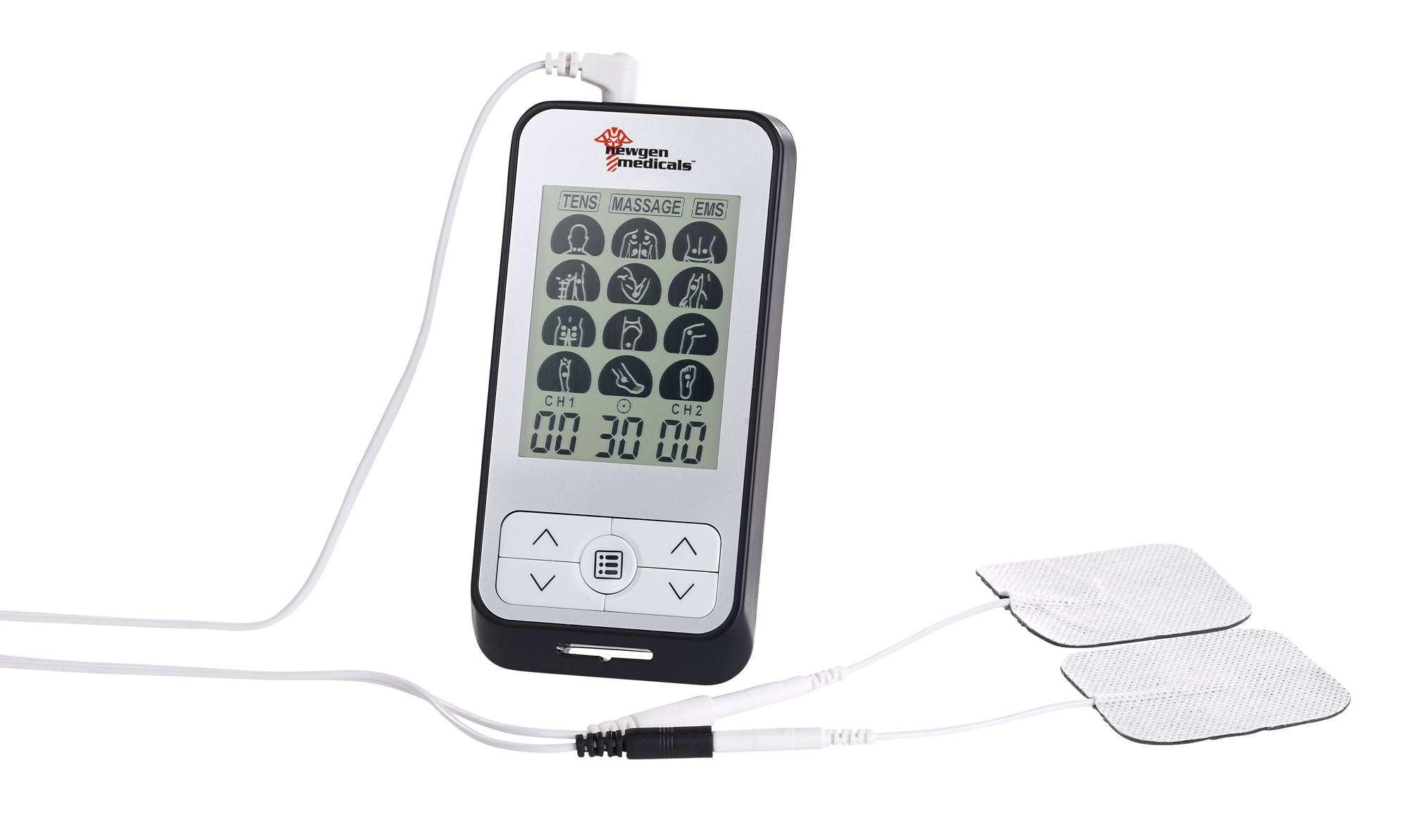 newgen medicals Medizinischer 3in1-Elektrostimulator für TENS, EMS, Massage, 36 Progr., www.pearl.de newgen medicals Medizinischer 3in1-Elektrostimulator für TENS, EMS, Massage, 36 Progr., www.pearl.de