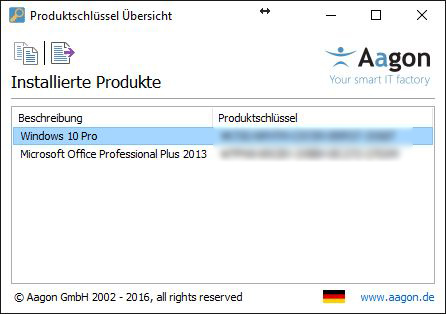 Lizenzmanagement mit Aagons kostenfreiem Windows Key Viewer Lizenzmanagement mit Aagons kostenfreiem Windows Key Viewer