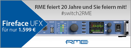 Wer ein altes Audio-Interface eintauscht, kann das RME Fireface UFX+ zum Sonderpreis kaufen.