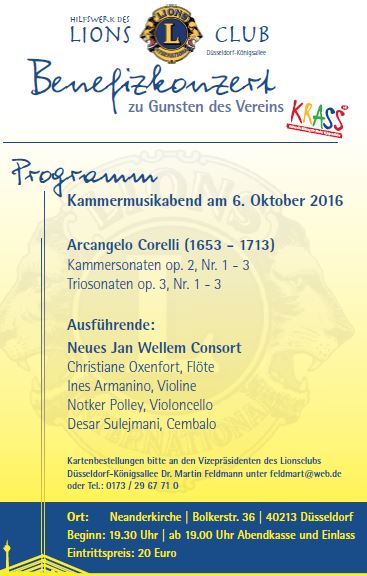 Benefizkonzert zu Gunsten KRASS e.V. Benefizkonzert zu Gunsten KRASS e.V.