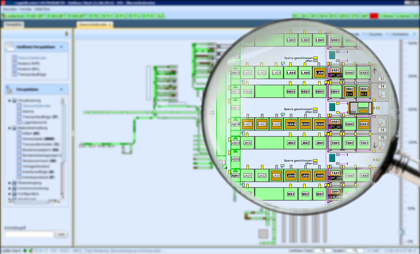 Die stufenlose Zoomfunktion von UniWare 4.0 (Bildquelle: Unitechnik) Die stufenlose Zoomfunktion von UniWare 4.0 (Bildquelle: Unitechnik)