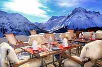 Wunderschöne Terrasse im Winter