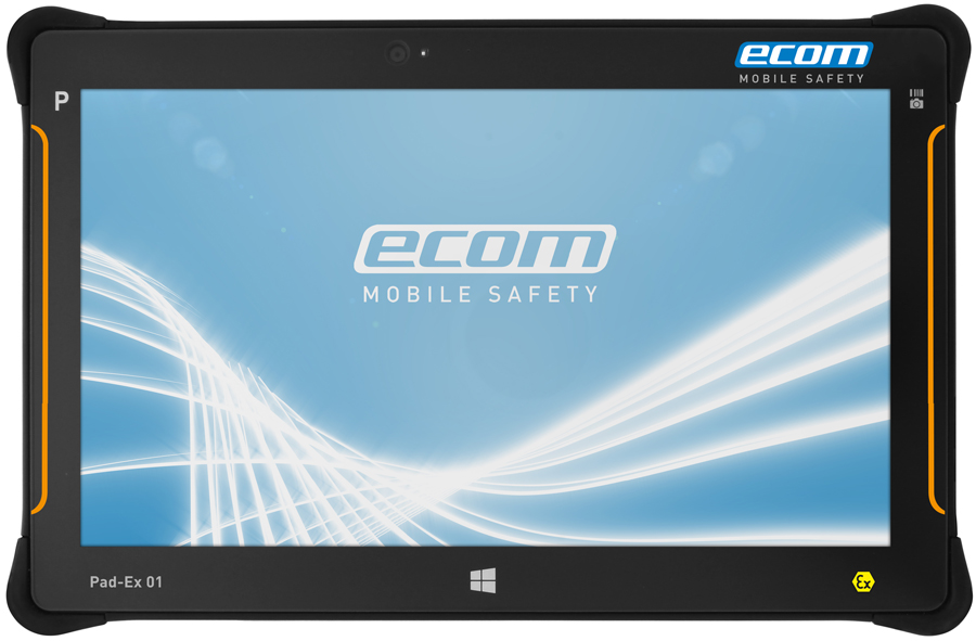 Neuer Windows-Tablet-PC: der Pad-Ex 01 (Foto: ecom instruments) Neuer Windows-Tablet-PC: der Pad-Ex 01 (Foto: ecom instruments)