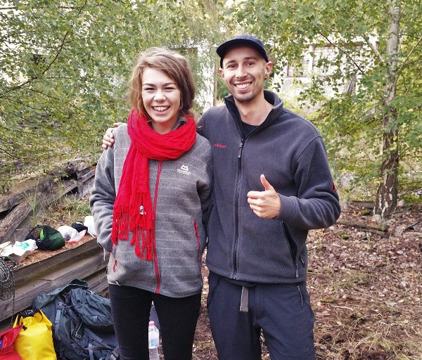 Benjamin Arlet und Ronja von Rönne bei den Dreharbeiten Benjamin Arlet und Ronja von Rönne bei den Dreharbeiten