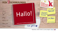 Taschenkalender online selbst gestalten und dabei spenden