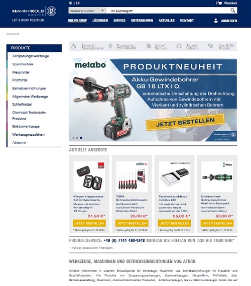 Startseite HAHN+KOLB Online Shop Startseite HAHN+KOLB Online Shop