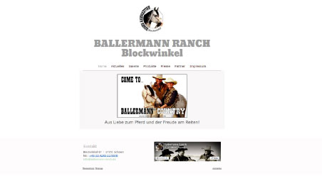 Website der Ballermann Ranch in Blockwinkel Website der Ballermann Ranch in Blockwinkel