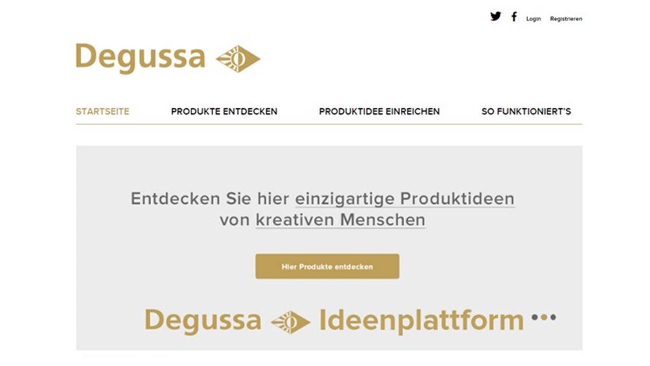 Degussa Ideenplattform Degussa Ideenplattform