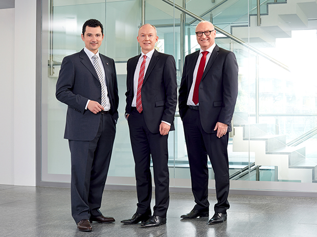 Drei Mann an der Spitze: Dr. Albert Dürr, Dr. Matthias Jacob und Udo Berner. Drei Mann an der Spitze: Dr. Albert Dürr, Dr. Matthias Jacob und Udo Berner.