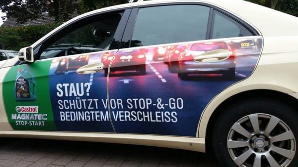 Castrol Marketing auf Taxi