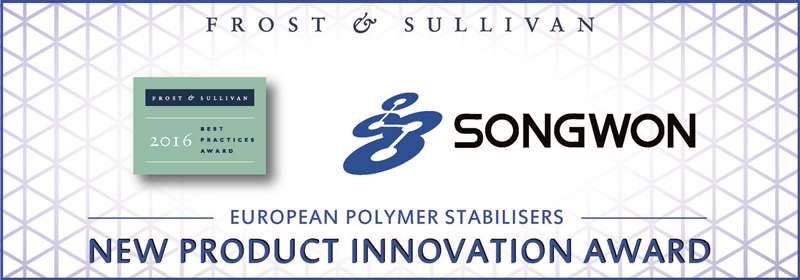 SONGWON erhält Frost & Sullivan 2016 New Product Innovation Award. SONGWON erhält Frost & Sullivan 2016 New Product Innovation Award.