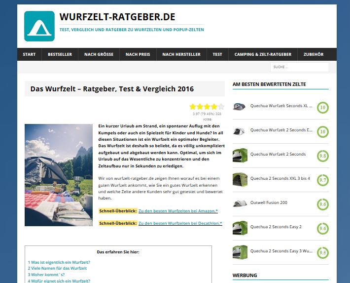 Das richtige Wurfzelt finden mit wurfzelt-ratgeber.de Das richtige Wurfzelt finden mit wurfzelt-ratgeber.de