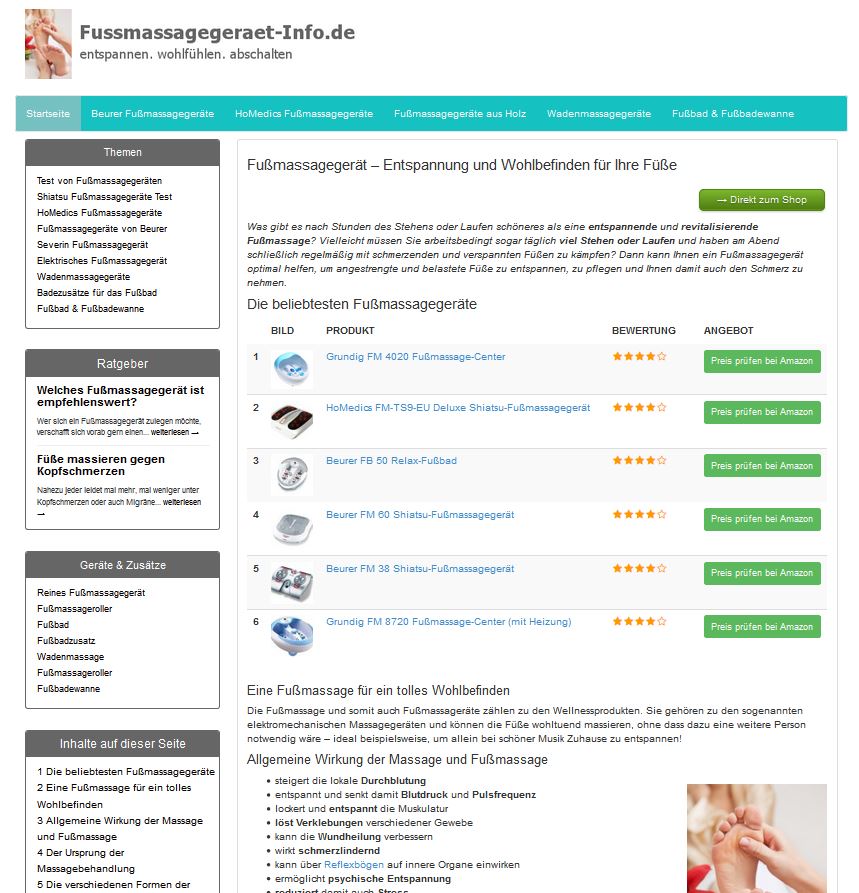 Fußmassagegeräte im Test