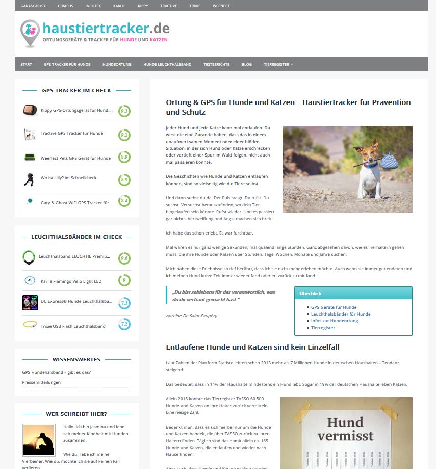 haustiertracker.de - alles rund um die Hundeortung, GPS für Hunde und Katzen, Leuchthalsbänder und T haustiertracker.de - alles rund um die Hundeortung, GPS für Hunde und Katzen, Leuchthalsbänder und T