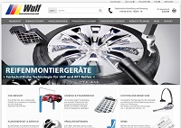 Der Onlineshop von Wulf Werkstattausrüstung zeigt sich im neuen Stil.