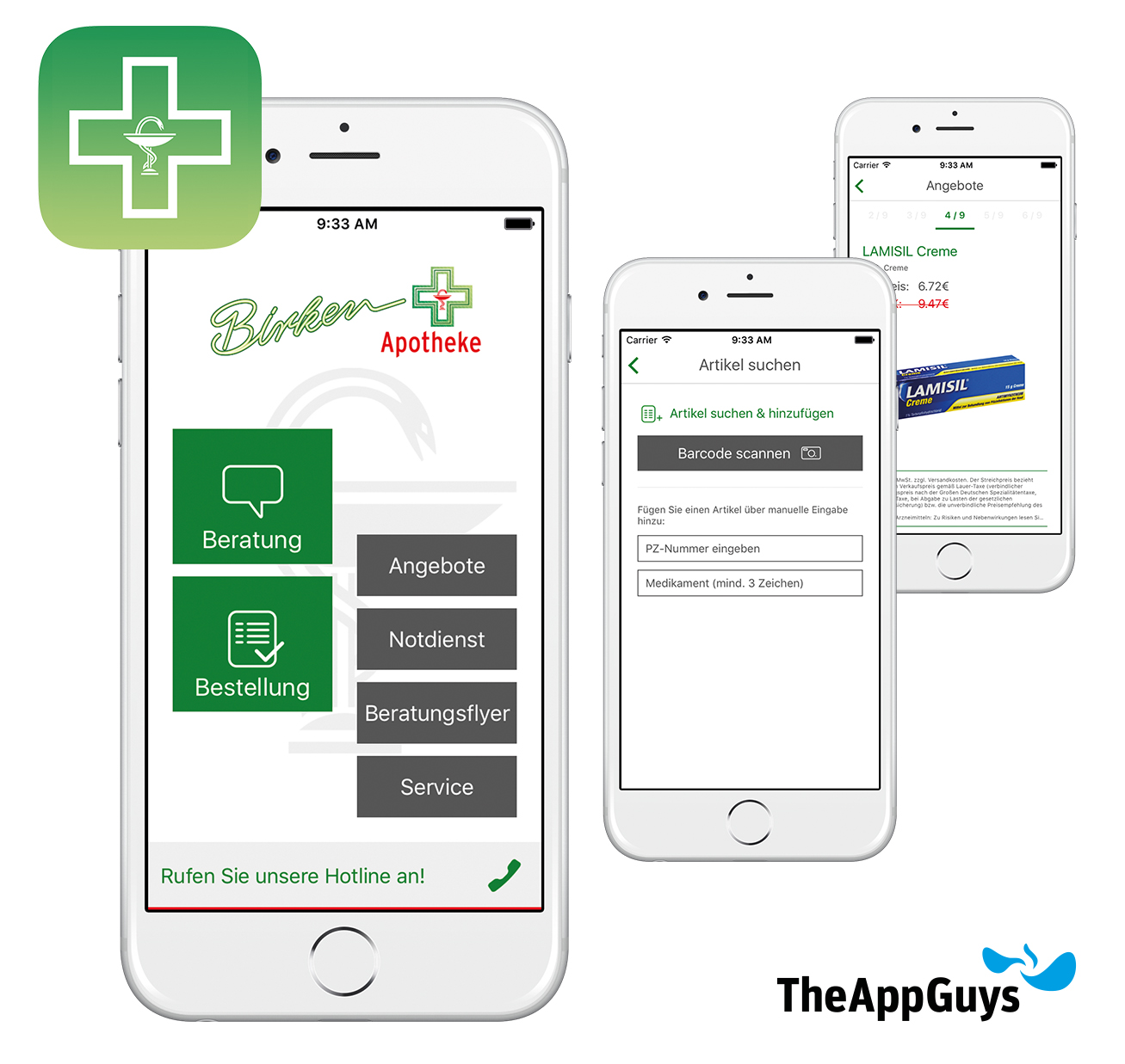 Birken-Apotheke App (Bildquelle: @TheAppGuys)