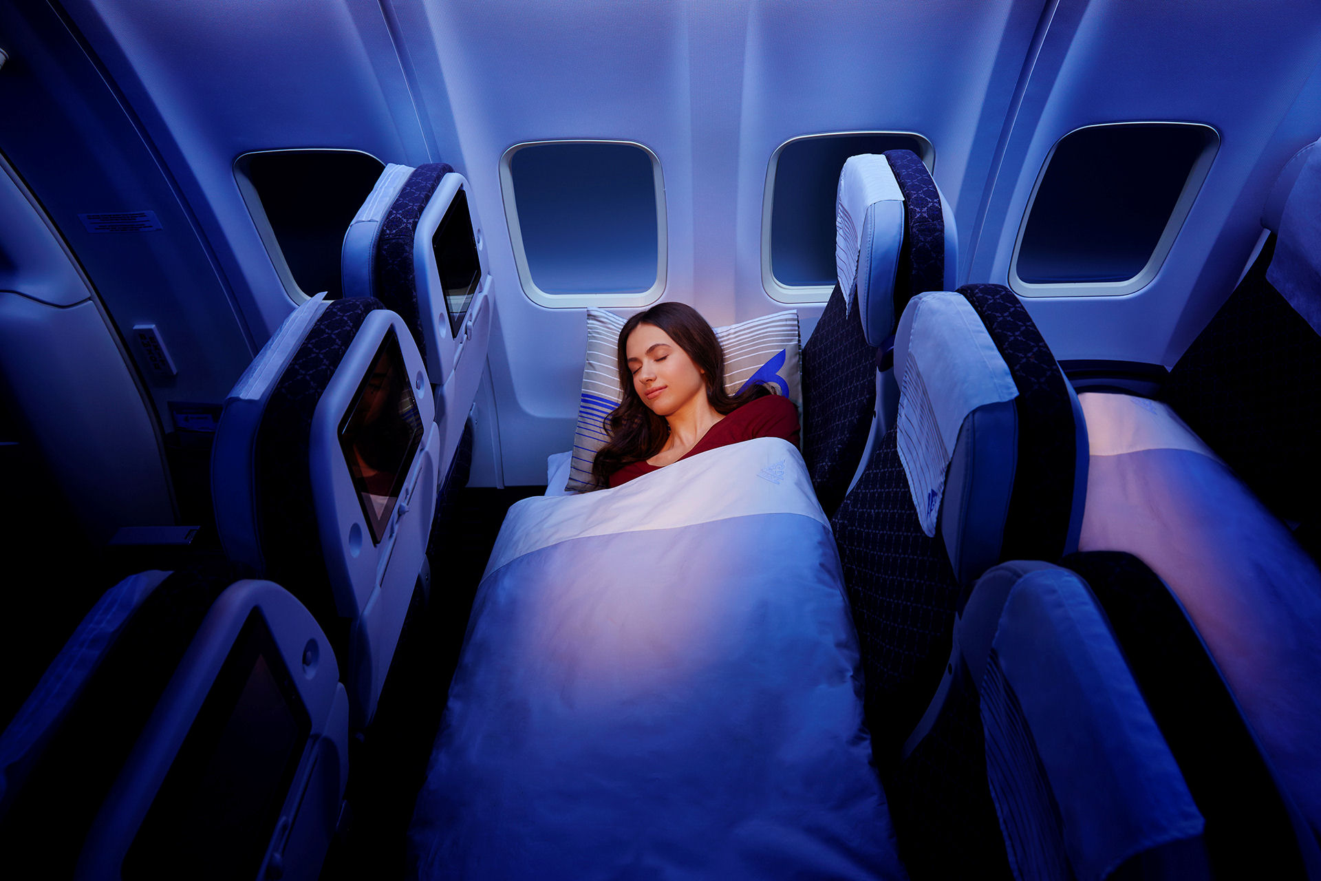 Entspannt reisen in der Economy Sleeper Class von Air Astana Entspannt reisen in der Economy Sleeper Class von Air Astana