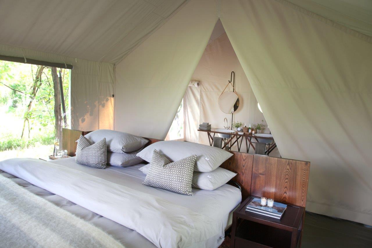 Blick in Zelt des Gomoti Plains Camp Blick in Zelt des Gomoti Plains Camp