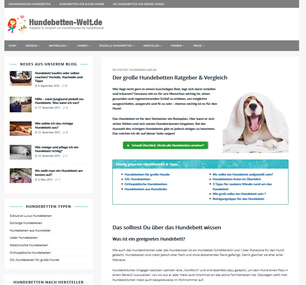 Der Hundebetten Online Ratgeber