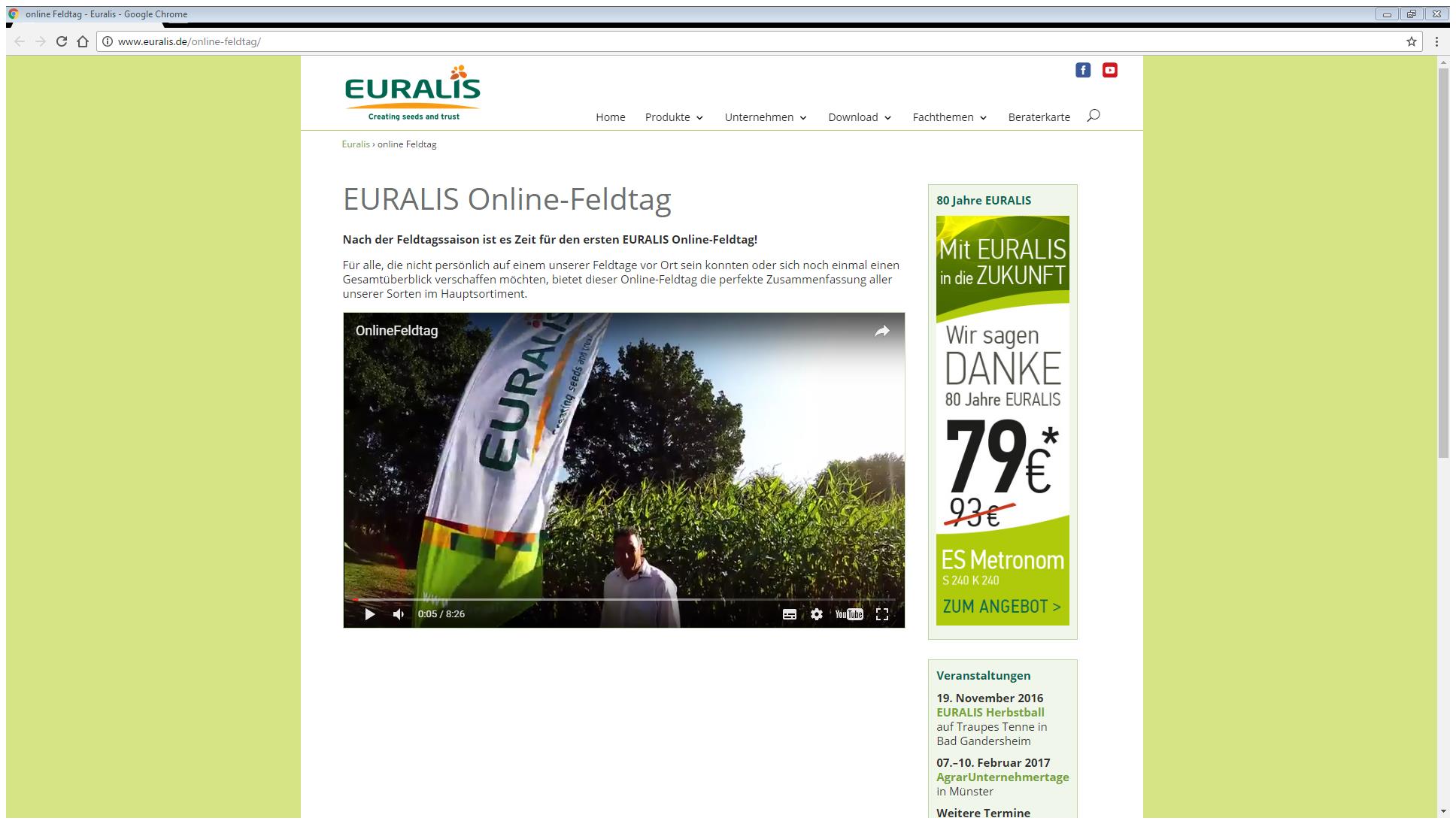 EURALIS Online-Feldtag EURALIS Online-Feldtag
